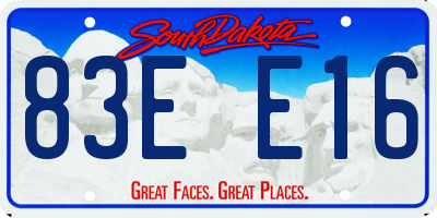SD license plate 83EE16