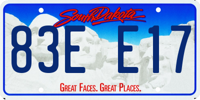 SD license plate 83EE17