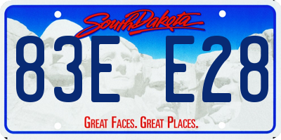 SD license plate 83EE28