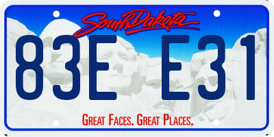 SD license plate 83EE31