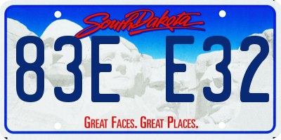 SD license plate 83EE32