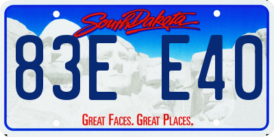 SD license plate 83EE40