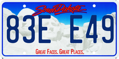 SD license plate 83EE49
