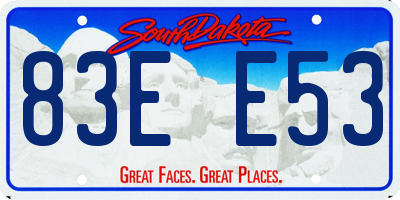 SD license plate 83EE53