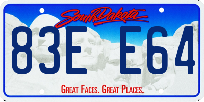 SD license plate 83EE64