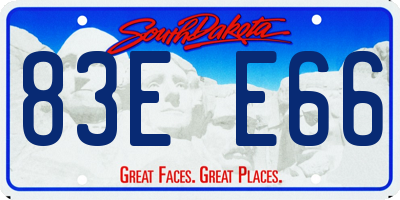 SD license plate 83EE66