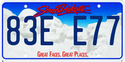 SD license plate 83EE77