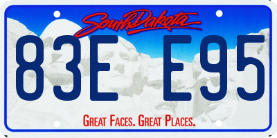 SD license plate 83EE95