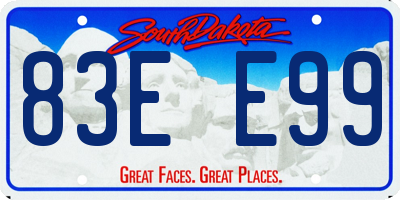 SD license plate 83EE99