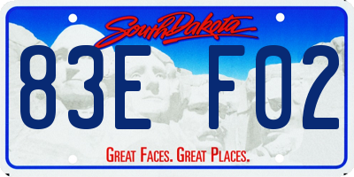 SD license plate 83EF02