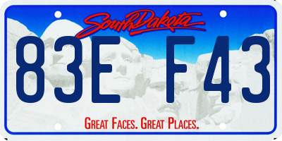 SD license plate 83EF43