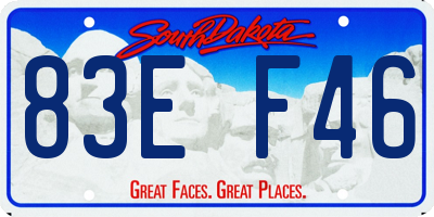 SD license plate 83EF46
