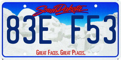 SD license plate 83EF53