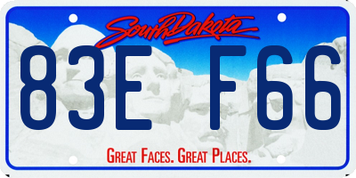 SD license plate 83EF66
