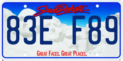 SD license plate 83EF89