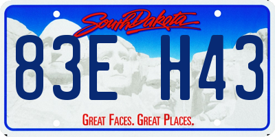 SD license plate 83EH43