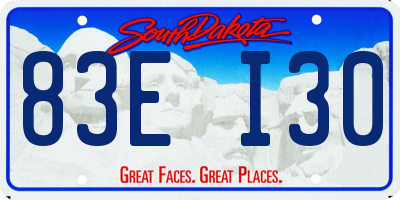 SD license plate 83EI30