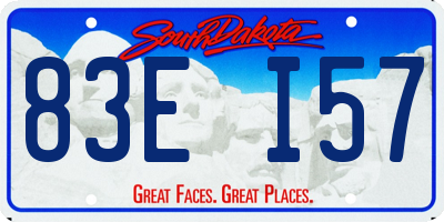 SD license plate 83EI57
