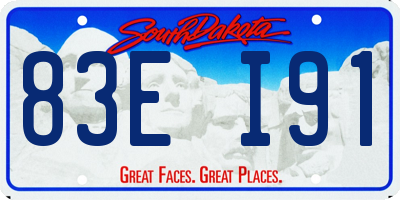 SD license plate 83EI91