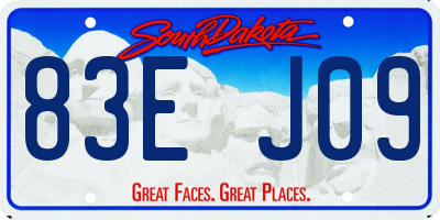 SD license plate 83EJ09