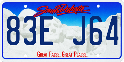 SD license plate 83EJ64