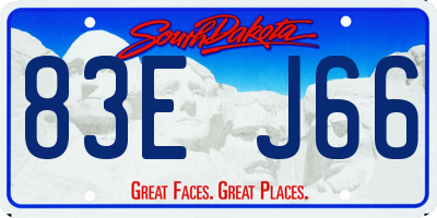 SD license plate 83EJ66