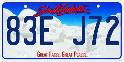 SD license plate 83EJ72