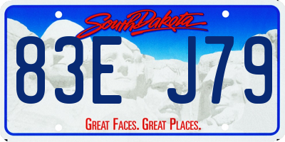 SD license plate 83EJ79