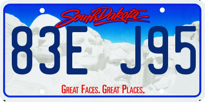 SD license plate 83EJ95
