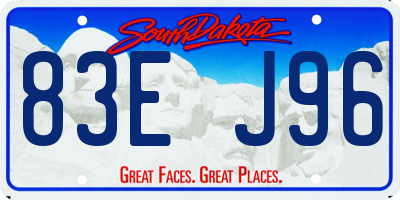 SD license plate 83EJ96