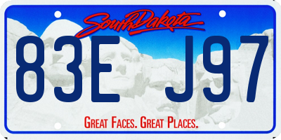 SD license plate 83EJ97