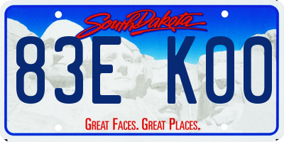 SD license plate 83EK00