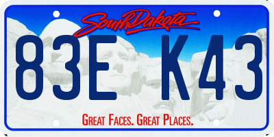 SD license plate 83EK43