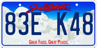 SD license plate 83EK48