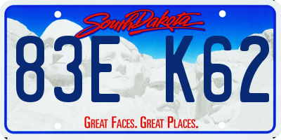 SD license plate 83EK62