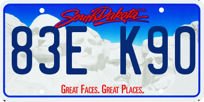 SD license plate 83EK90