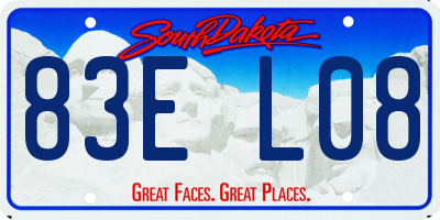 SD license plate 83EL08