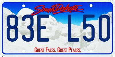 SD license plate 83EL50