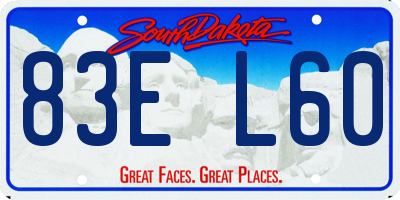 SD license plate 83EL60