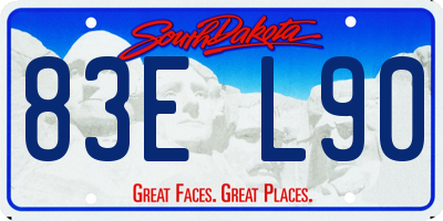 SD license plate 83EL90