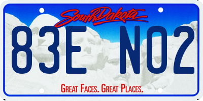 SD license plate 83EN02