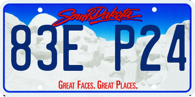SD license plate 83EP24