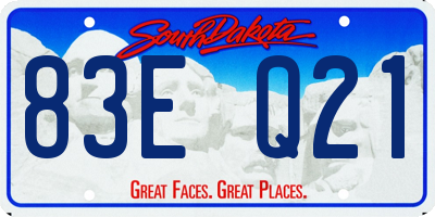 SD license plate 83EQ21