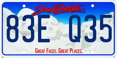 SD license plate 83EQ35