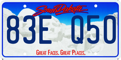 SD license plate 83EQ50