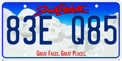 SD license plate 83EQ85