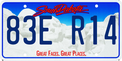 SD license plate 83ER14