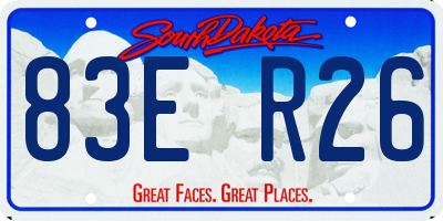 SD license plate 83ER26