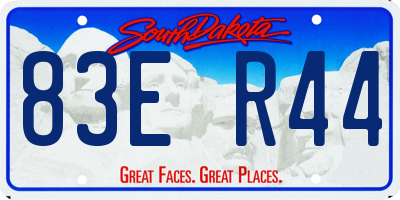 SD license plate 83ER44