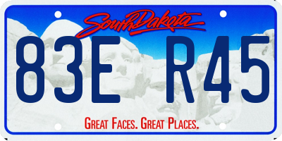 SD license plate 83ER45